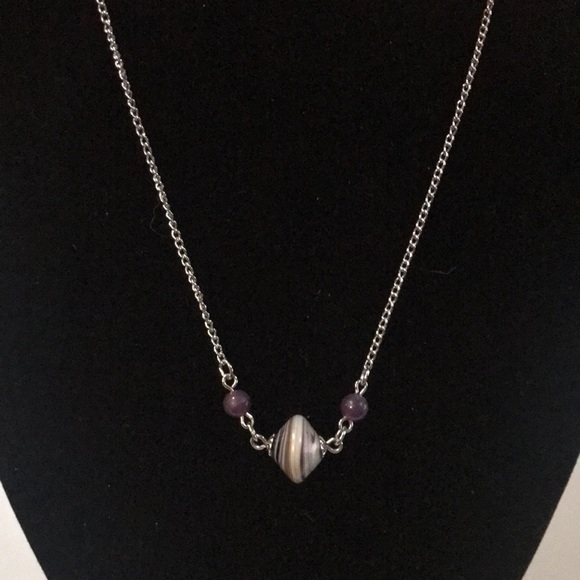 Sarah Cov Purple Necklace - Picture 4 of 10